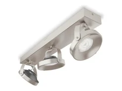 Ledkia TechBrey Lámpara de Techo LED Regulable 3 Focos PHILIPS Spur 3x4.5W Transparente