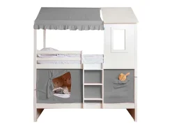 Ropa De Cama-Techo para litera litera Casita algodón 70x198/154x133cm Gris