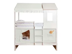 Ropa De Cama-Techo para litera litera Casita 105 algodón 70x189/164x133cm Blanco