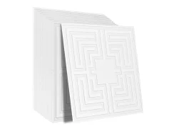 Sticker-Tejas Autoadhesivas PVC SucceBuy Placas de Techo Pack de 12 60.96CM x 60.96CM PVC Instalación Fácil Eco Estilo Blanco