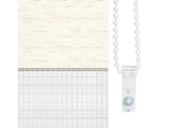 Discount Tejido para estor cebra jaspeado ancho 55,9 cm poliéster Beige