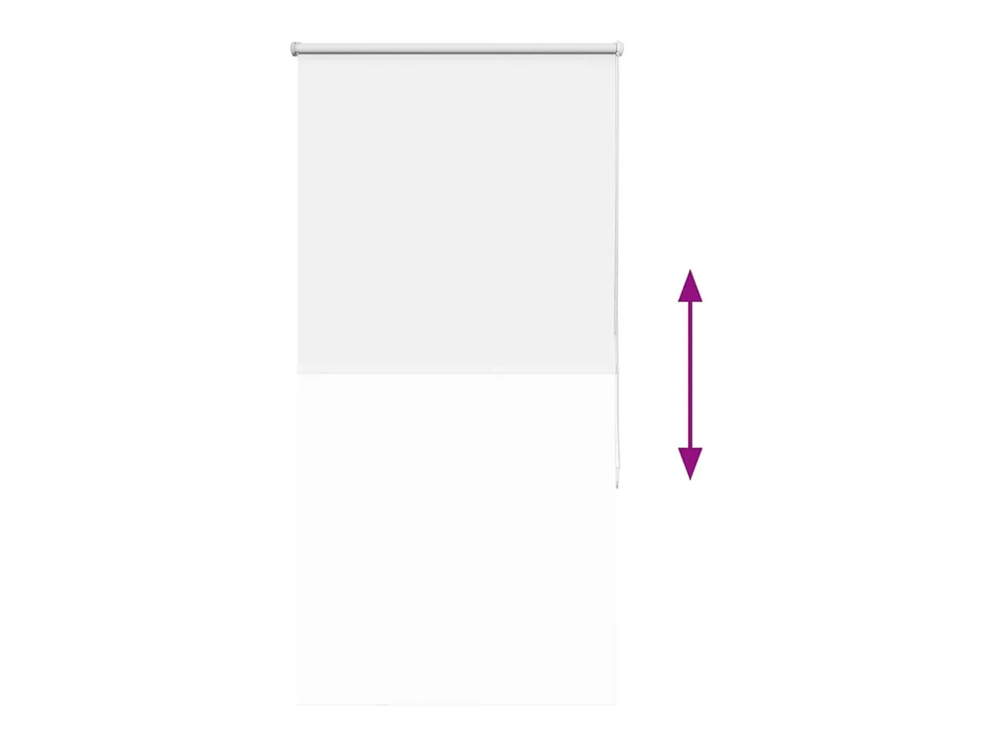 Hot Tejido para estor enrollable opaco ancho 65,7 cm poliéster Blanco