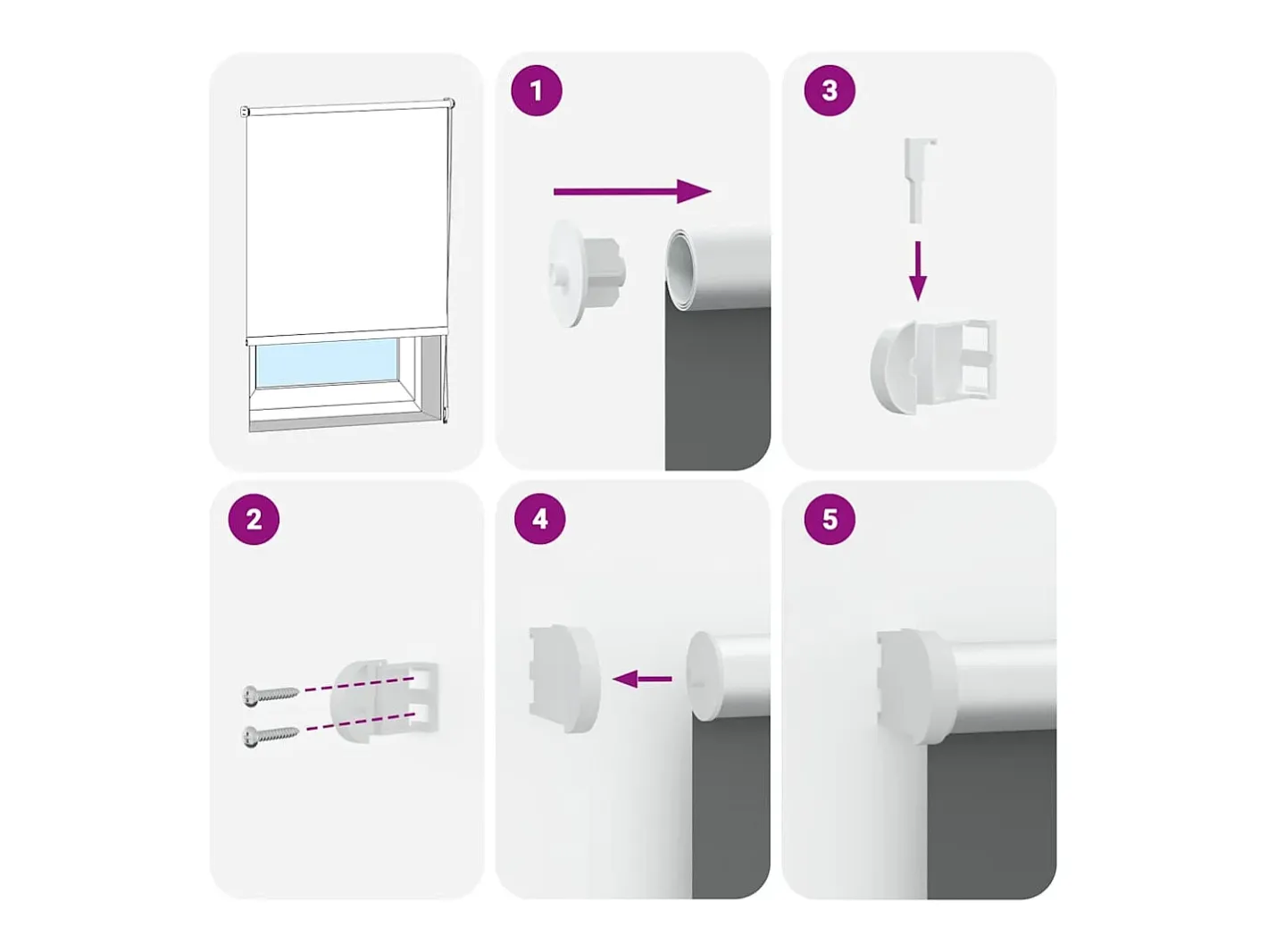 Tejido para estor enrollable opaco ancho 116,6 cm poliéster Blanco Discount