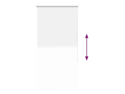 Tejido para estor enrollable opaco ancho 75,7 cm poliéster Blanco