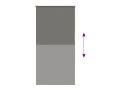 Tejido para estor enrollable opaco ancho 80,7 cm poliéster Gris