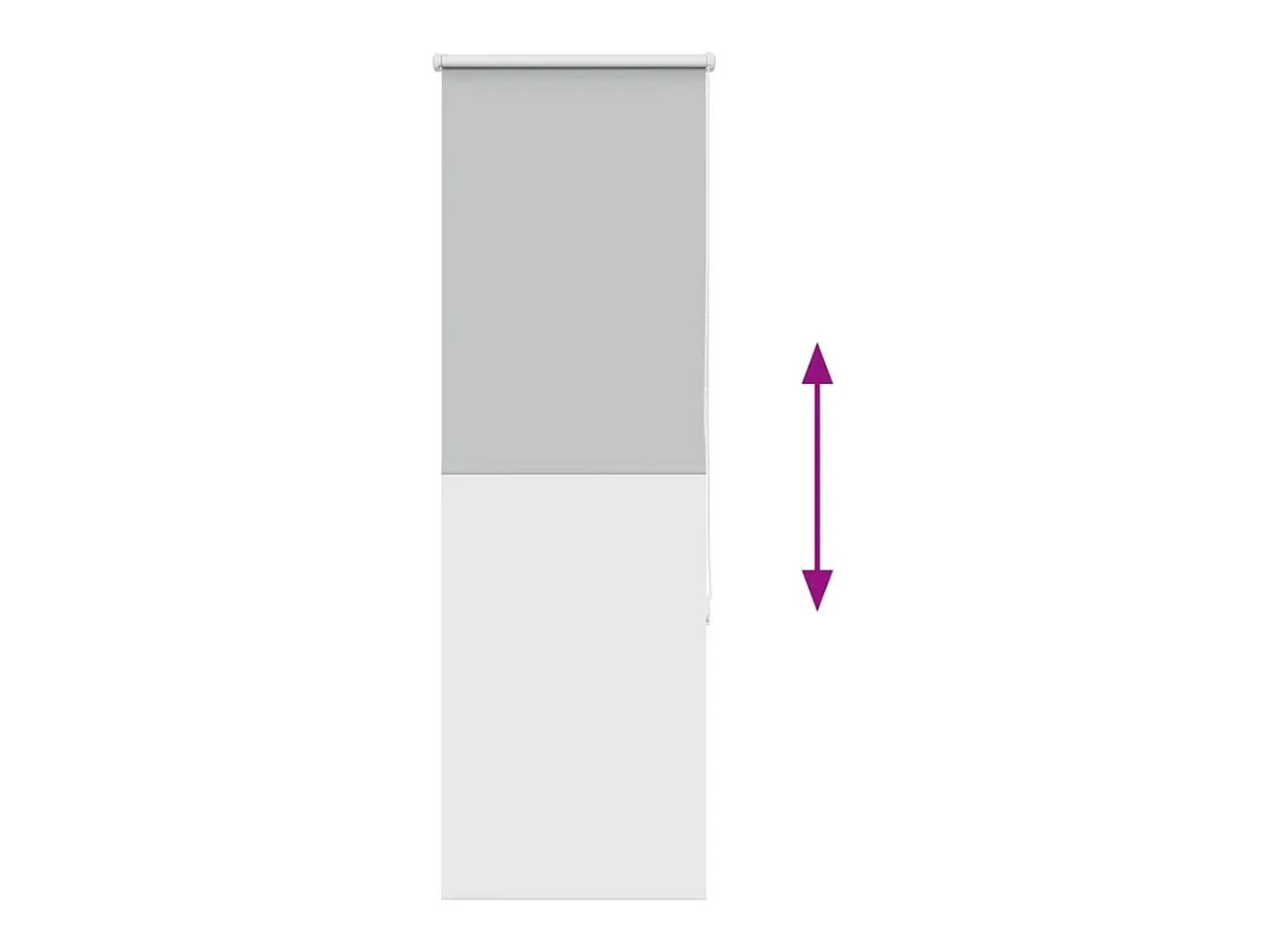 Tejido para estor enrollable opaco ancho 45,7 cm poliéster Gris Outlet