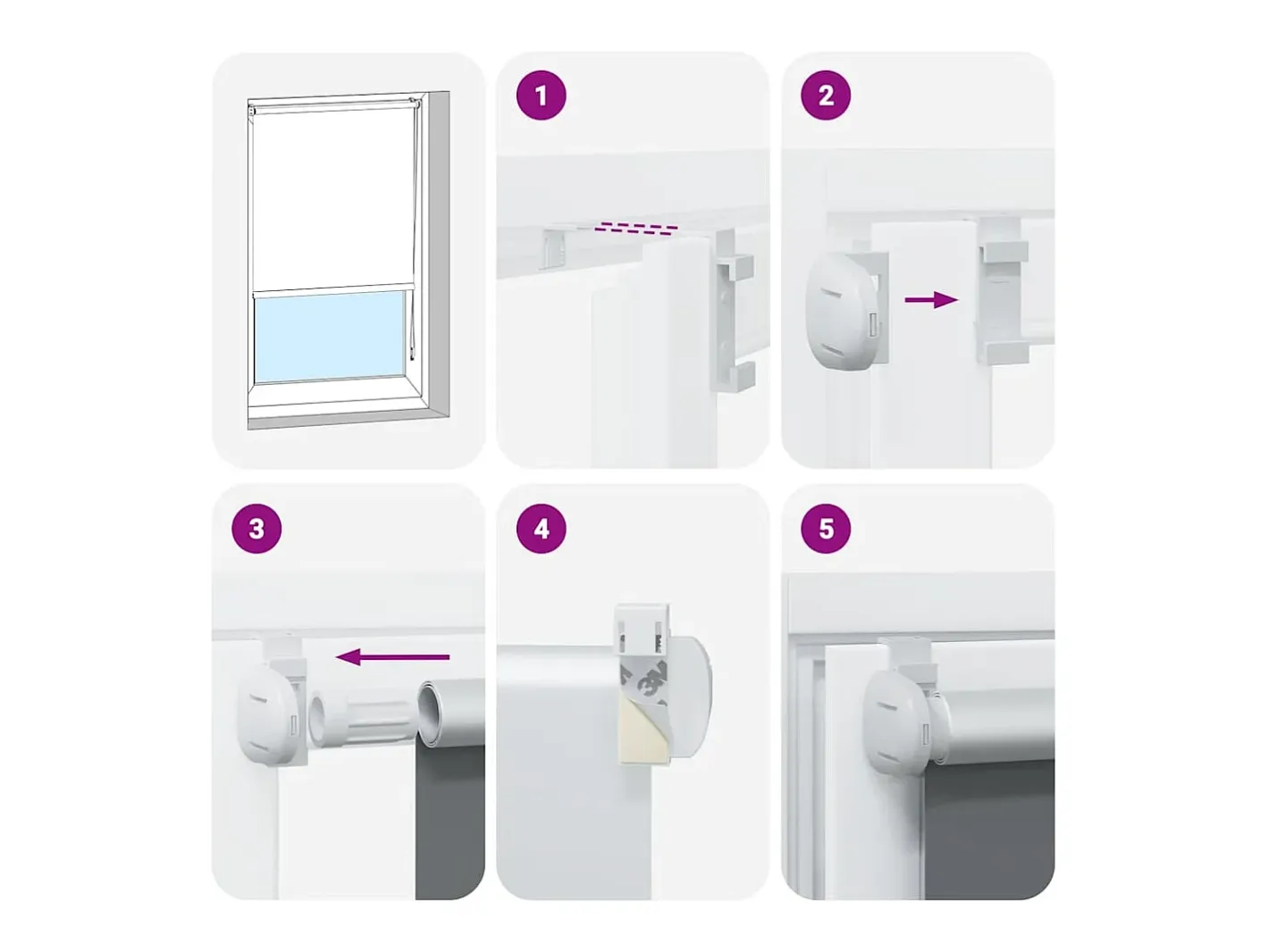 Tejido para estor enrollable opaco ancho 45,7 cm poliéster Gris Outlet