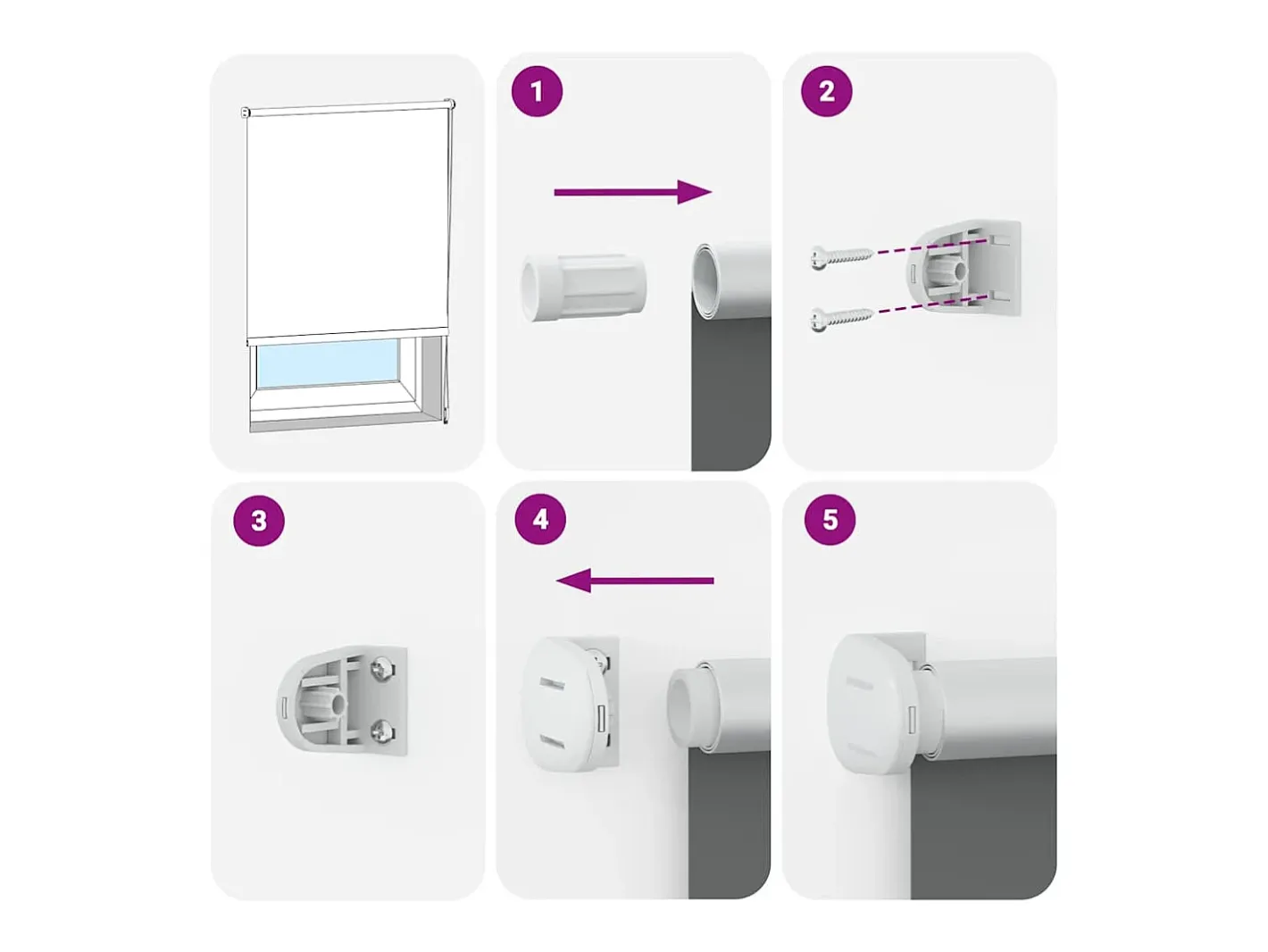 Tejido para estor enrollable opaco ancho 45,7 cm poliéster Gris Outlet
