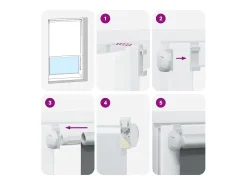 Tejido para estor enrollable opaco ancho 85,7 cm poliéster Gris Online