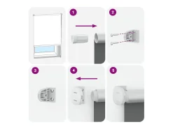 Tejido para estor enrollable opaco ancho 85,7 cm poliéster Gris Online