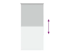 Tejido para estor enrollable opaco ancho 70,7 cm poliéster Gris New