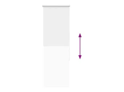 Tejido para estor enrollable opaco ancho 55,7 cm poliéster Blanco