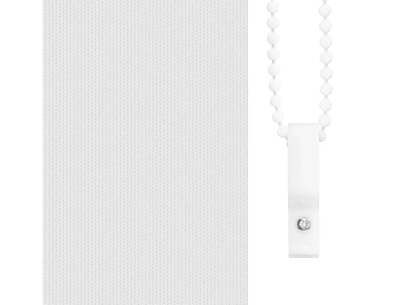 Tejido para estor enrollable opaco ancho 55,7 cm poliéster Blanco