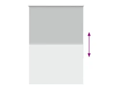Tejido para estor enrollable opaco ancho 95,7 cm poliéster Gris Online