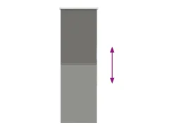 Hot Tejido para estor enrollable opaco ancho 40,7 cm poliéster Gris