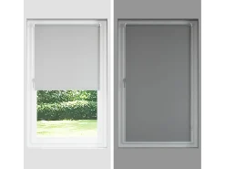 Tejido para estor enrollable opaco ancho 80,7 cm poliéster Blanco Hot