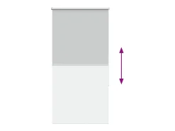 Tejido para estor enrollable opaco ancho 70,7 cm poliéster Gris Discount