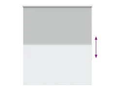 Outlet Tejido para estor enrollable opaco ancho 126,6 cm poliéster Gris