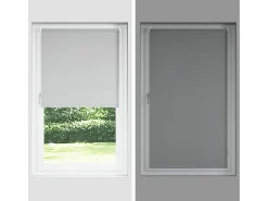 Tejido para estor enrollable opaco ancho 90,7 cm poliéster Blanco
