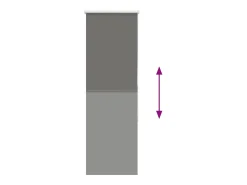 New Tejido para estor enrollable opaco ancho 55,7 cm poliéster Gris