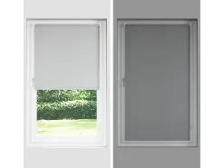 Tejido para estor enrollable opaco ancho 75,7 cm poliéster Blanco Clearance