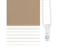 Tela para persiana cebra color marrón arena, ancho 22", poliéster Marru00f3n Discount