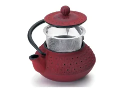 Tetera de hierro fundido roja Hanoï 0,3L con filtro removible de acero inoxidable Rojo