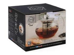 Tetera Serenia Quid con tapa filtro inox vidrio 55 cl Transparente Hot