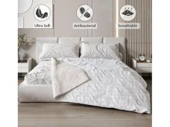The White Stone Manta de Fibra de Carbono | Manta Suave para Sofá | Manta Antiestrés de Doble Cara | Manta Aterciopelada para Cama | 110 x 180 cm Blanco Discount