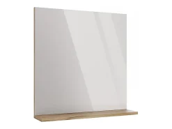 TOPESHOP TIGO - Espejo de baño con estante tigo 60x61,5 cm Color natural oscuro
