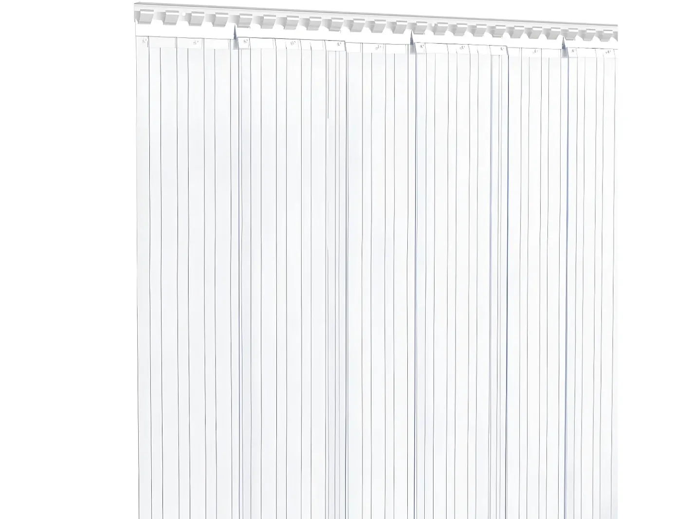 Online Tira de cortina para puertas PVC 300x2,6 mm 10 m ES329060 Transparente
