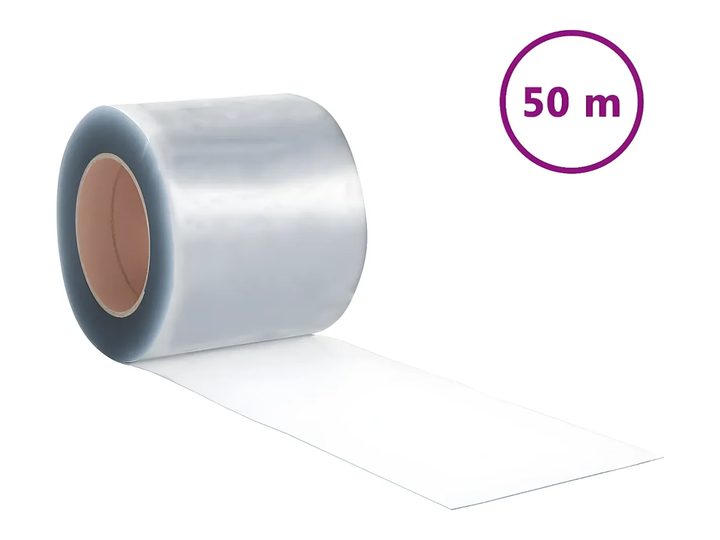 Tira de cortina para puertas PVC 200x1,6 mm 50 m ES410729 Transparente
