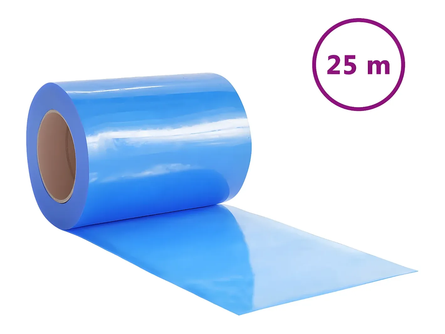 Sale Tira de cortina para puertas PVC rojo 300x2,6 mm 25 m ES749918 Azul