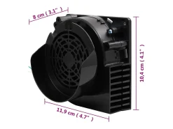 Online vidaxl Tira de luces con 90 LED y ventilador 900 cm Negro