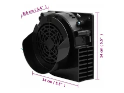 vidaxl Iluminación Exterior-Tira de luces con 110 LED y ventilador 1100 cm Negro