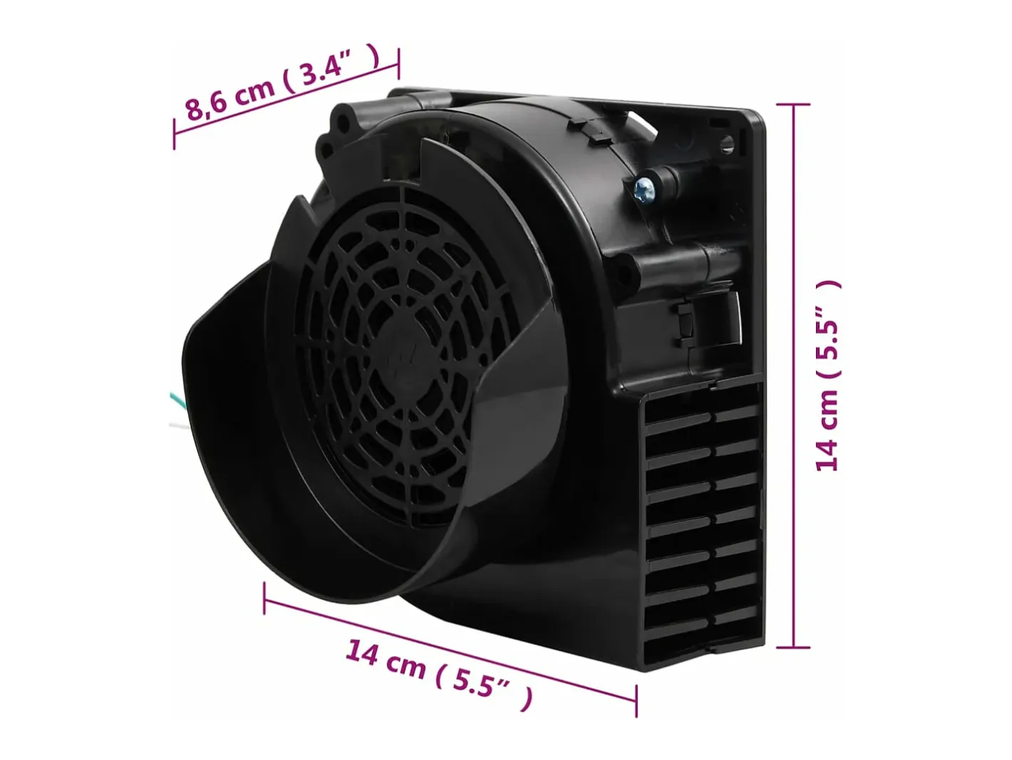 vidaxl Iluminación Exterior-Tira de luces con 110 LED y ventilador 1100 cm Negro
