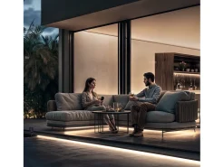 Ledkia Iluminación Exterior-Tira LED Exterior Solar 3.7V DC 30LED/m 5m IP65 Ancho 8mm Corte cada 3cm 4000K Neutro Blanco