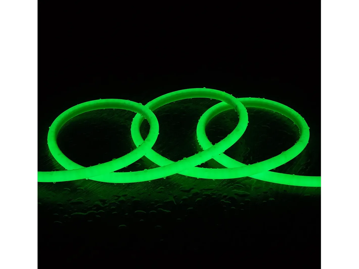 Ledkia Iluminación Exterior-Tira LED Neón Regulable 220V Circular SFLEX14 8W/m Corte 100cm IP65 a Medida Verde 25 m Blanco
