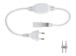 Outlet Ledkia Tira LED Neón Regulable 220V Rosa Circular 360 9W/m Corte 100cm IP67 a Medida 1 m Blanco