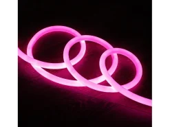 Ledkia Tira LED Neón Regulable 220V Rosa Circular 360 9W/m Corte 100cm IP67 a Medida 3 m Blanco Outlet