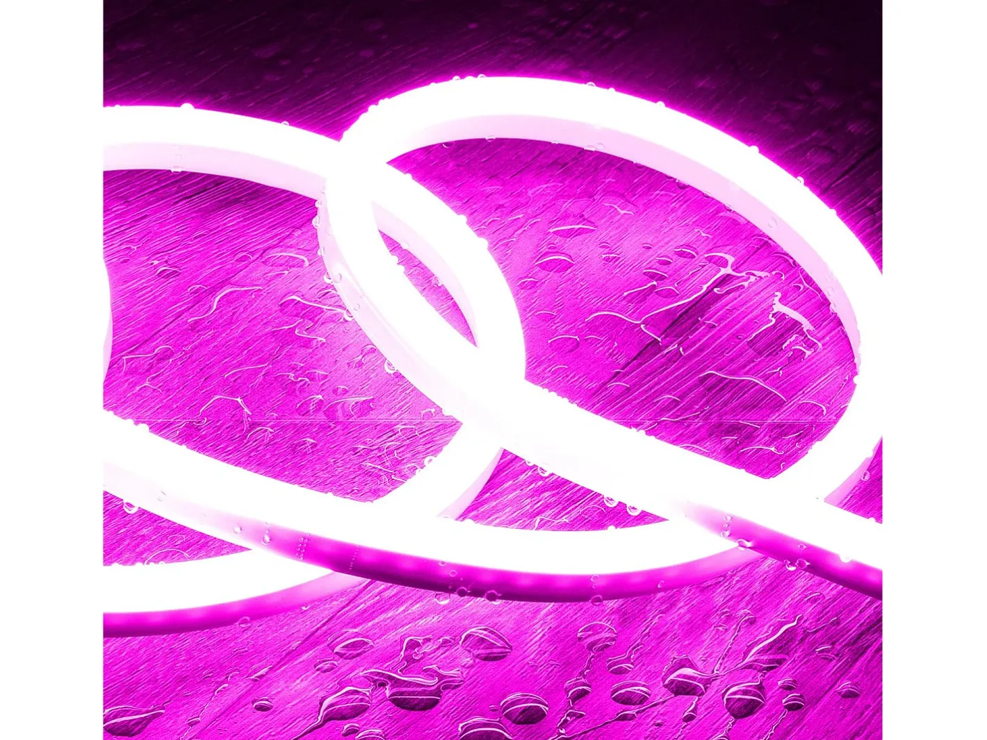 Ledkia Tira LED Neón Regulable 220V SFLEX8 8W/m Corte 100cm IP65 a Medida Rosa 10 m Blanco New