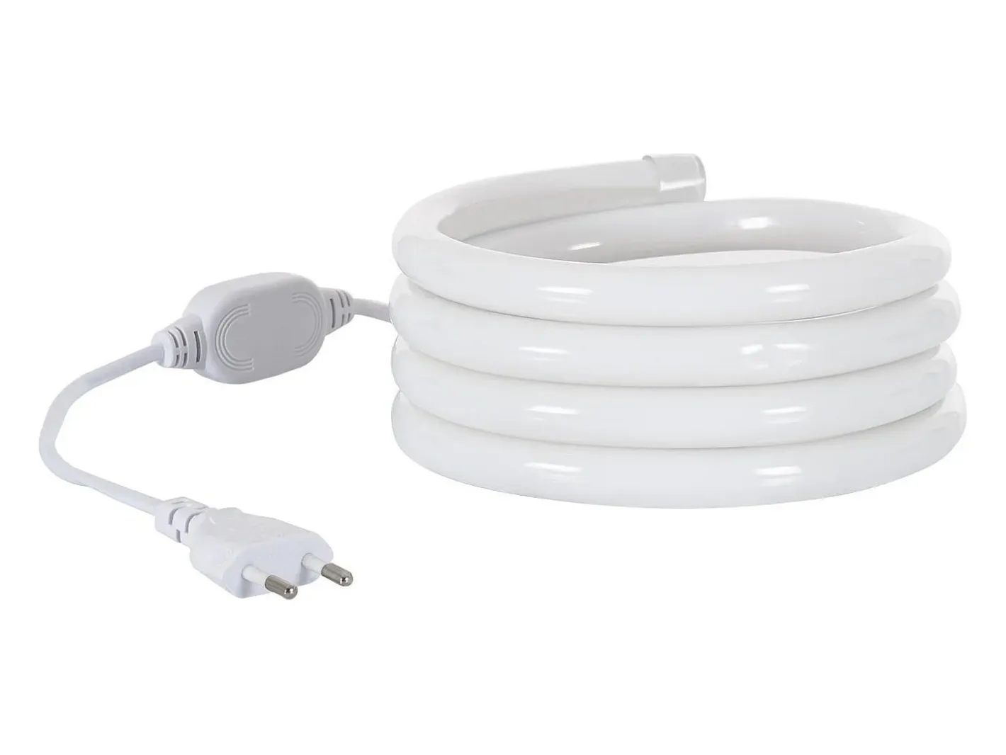 Ledkia Tira LED Neón Regulable 220V Rojo Circular 360 9W/m Corte 100cm IP67 a Medida 4 m Blanco Outlet