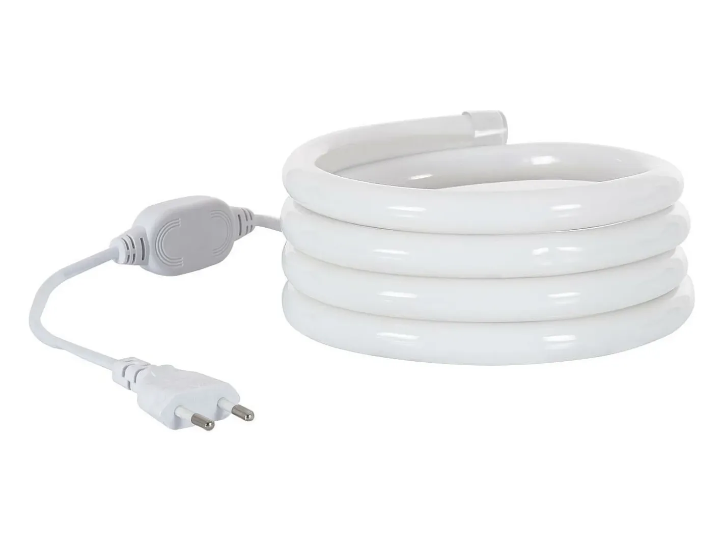 Ledkia Tira LED Neón Regulable 220V Rojo Circular 360 9W/m Corte 100cm IP67 a Medida 4 m Blanco Outlet