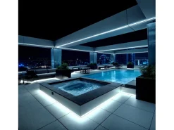 Ledkia Iluminación Exterior-Tira LED Neón Regulable 220V BOBINA 50m Frío Semicircular 180 9W/m Corte 100cm IP67 6000K Frío Blanco