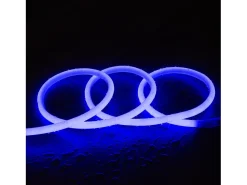 Ledkia Tira LED Neón Regulable 220V Circular SFLEX14 8W/m Corte 100cm IP65 a Medida Azul 2 m Blanco Hot