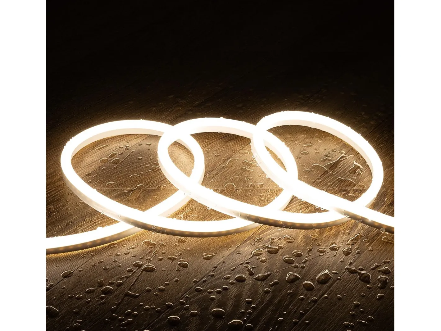 Clearance Ledkia Tira LED Neón Regulable 220V BOBINA 50m SFLEX8 8W/m Corte 100cm IP65 Neutro Blanco