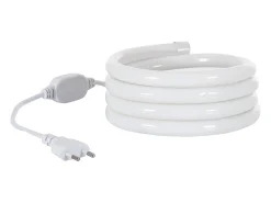 Ledkia Tira LED Neón Regulable 220V Rojo Circular 360 9W/m Corte 100cm IP67 a Medida 5 m Blanco