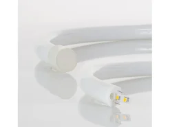 Ledkia Tira LED Neón Regulable 220V Rojo Circular 360 9W/m Corte 100cm IP67 a Medida 5 m Blanco