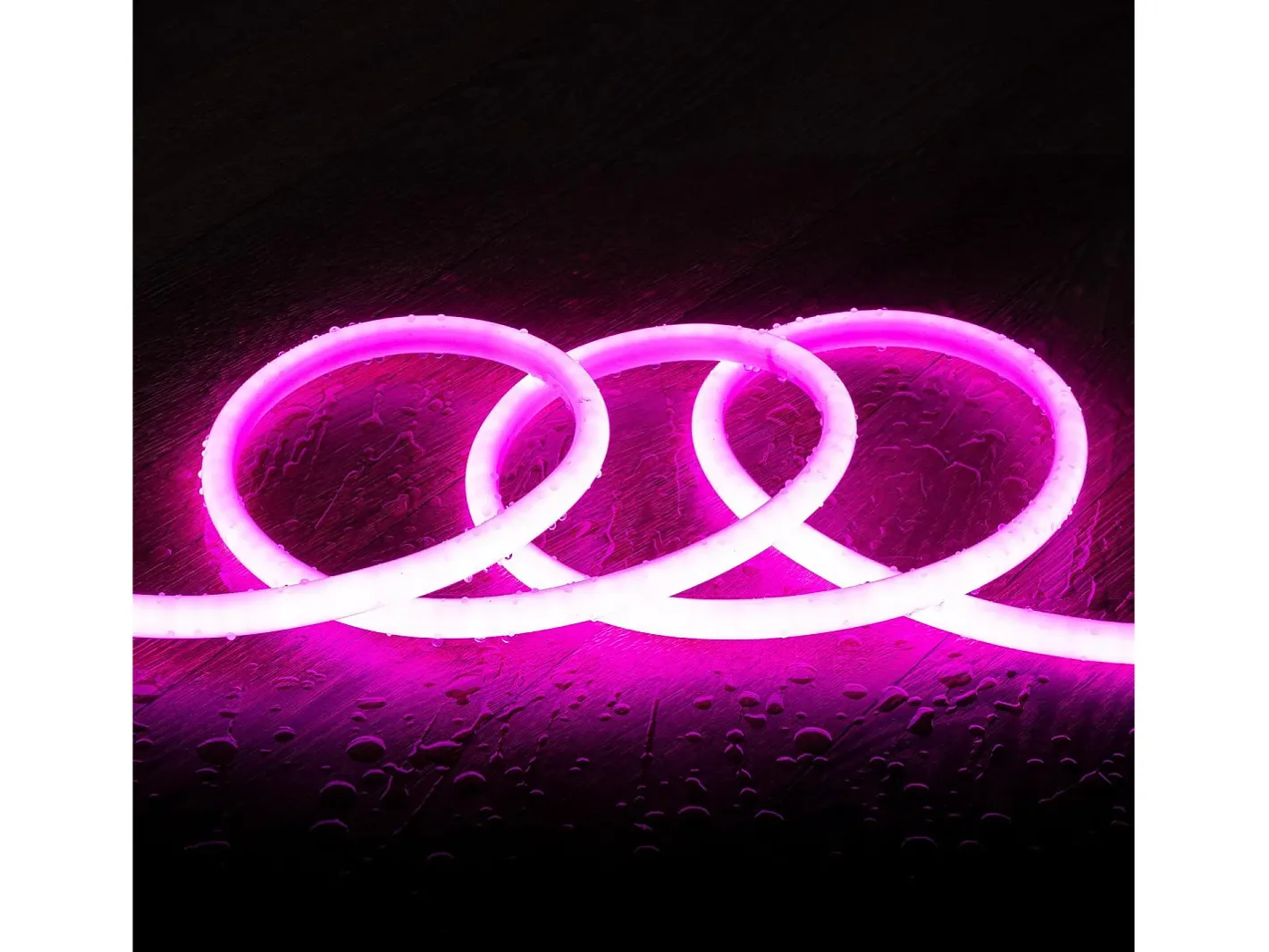 New Ledkia Tira LED Neón Regulable 220V Circular SFLEX17 8W/m Corte 100cm IP65 a Medida Rosa 15 m Blanco