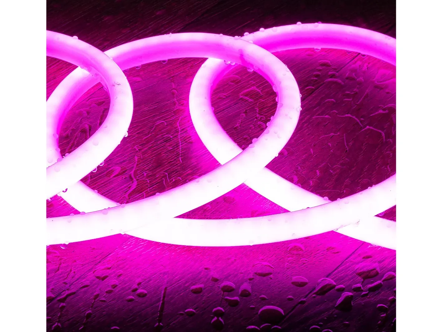New Ledkia Tira LED Neón Regulable 220V Circular SFLEX17 8W/m Corte 100cm IP65 a Medida Rosa 15 m Blanco